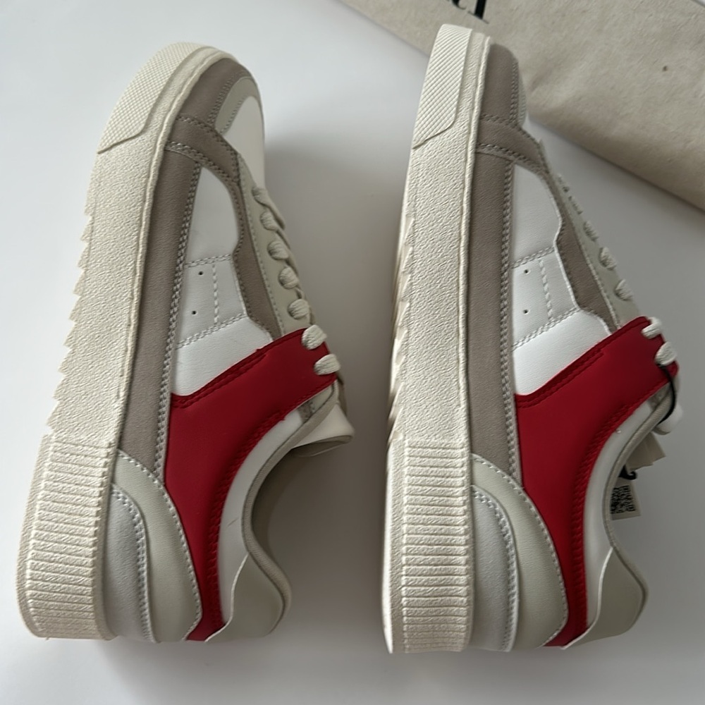 Zara Men's White and Red Casual Sneakers - Picture 10 of 17